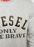 Diesel Sweathirt S-JOE ONLY THE BRAVE דיזל סווטשרט לגבר בצבע אפור